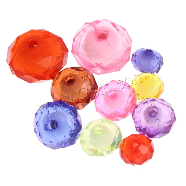 Bead in Bead Acrylic Beads, Rondelle, different size for choice, more colors for choice, Grade A, Sold By Bag