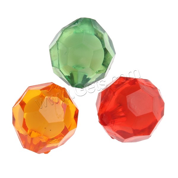 Bead in Bead Acrylic Beads, Drum, different size for choice & faceted, more colors for choice, Grade A, Sold By Bag