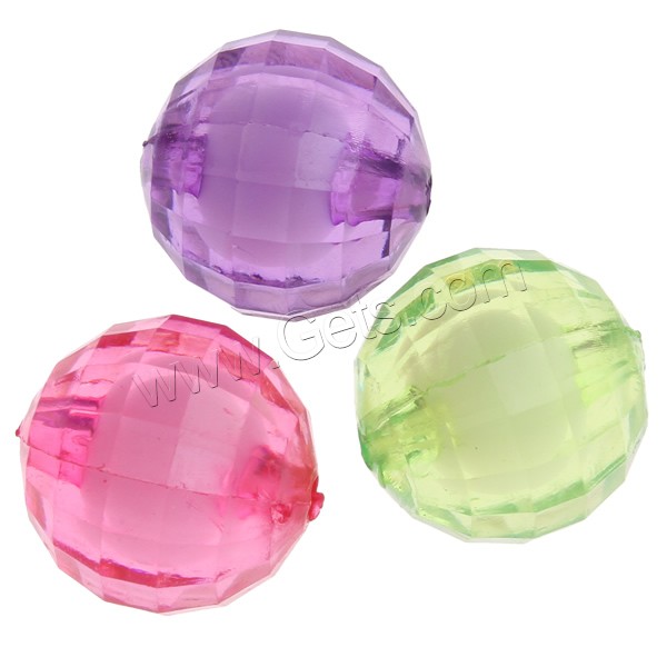 Bead in Bead Acrylic Beads, Round, different size for choice & faceted, more colors for choice, Grade A, Sold By Bag