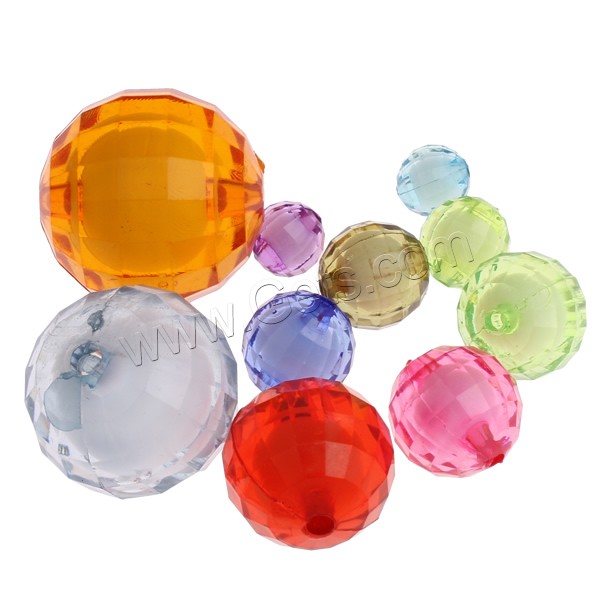 Bead in Bead Acrylic Beads, Round, different size for choice & faceted, more colors for choice, Grade A, Sold By Bag