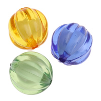 collier en perle acrylique , tambour, normes différentes pour le choix & ondulé & perle dans une perle, plus de couleurs à choisir, grade A, Vendu par sac