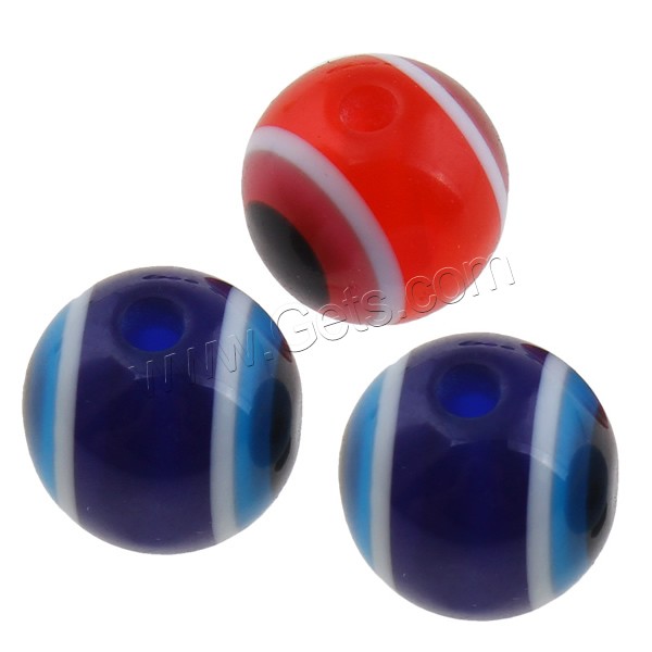 Evil Eye Resin Beads, different size for choice, more colors for choice, Hole:Approx 1-2mm, 1000PCs/Bag, Sold By Bag
