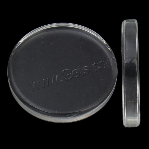 Transparent Glass Cabochon, Flat Round, different size for choice, Sold By PC