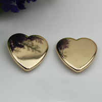 Zinc Alloy Clip Buckle, with Iron, Heart, gold color plated 
