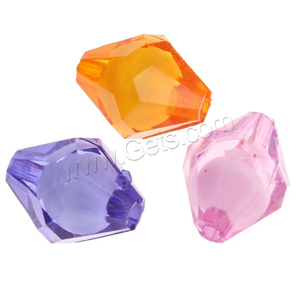 Bead in Bead Acrylic Beads, Bicone, different size for choice & faceted, more colors for choice, Grade A, Hole:Approx 2mm, Sold By Bag