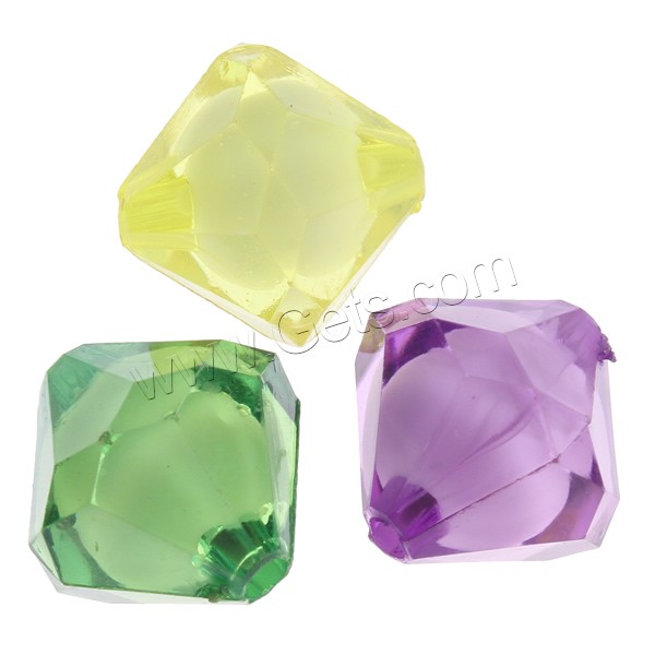 Bead in Bead Acrylic Beads, Bicone, different size for choice & faceted, more colors for choice, Grade A, Sold By Bag