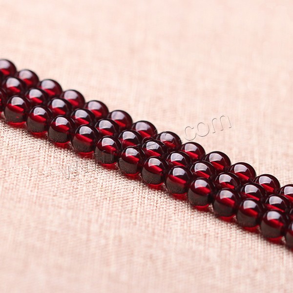 Natural Garnet Beads, Round, January Birthstone & different size for choice, Grade AAAAAA, Length:Approx 15 Inch, Sold By Strand