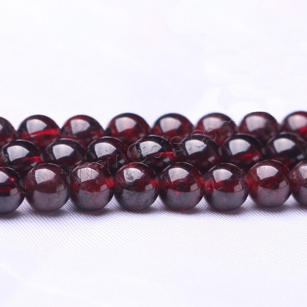 Natural Garnet Beads, Round, January Birthstone & different size for choice, Grade A, Length:Approx 15 Inch, Sold By Strand