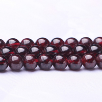 Natural Garnet Beads, Round, January Birthstone Grade A Approx 15 Inch 