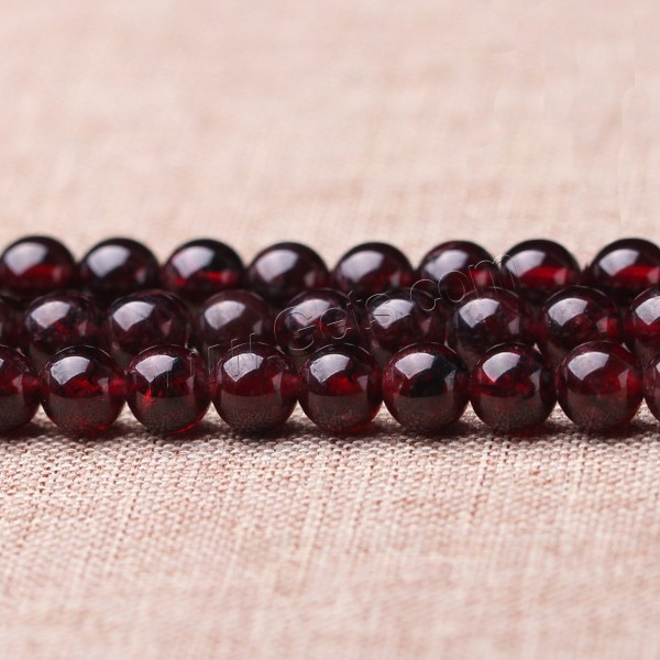 Natural Garnet Beads, Round, January Birthstone & different size for choice, Grade AA, Length:Approx 15 Inch, Sold By Strand