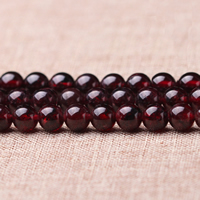 Natural Garnet Beads, Round, January Birthstone Grade AA Approx 15 Inch 