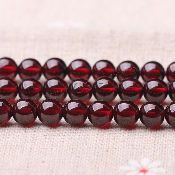 Natural Garnet Beads, Round, January Birthstone & different size for choice, Grade AAA, Length:Approx 15 Inch, Sold By Strand