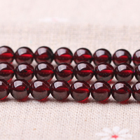 Natural Garnet Beads, Round, January Birthstone Grade AAA Approx 15 Inch 
