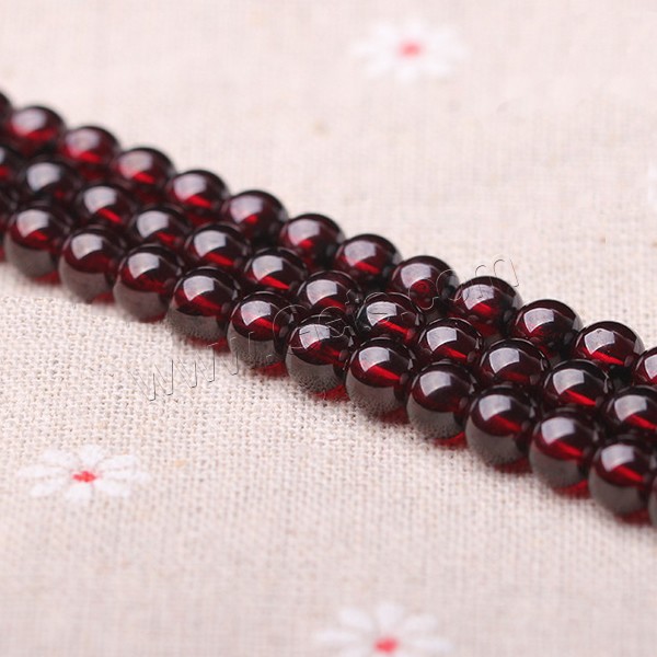 Natural Garnet Beads, Round, January Birthstone & different size for choice, Grade AAA, Length:Approx 15 Inch, Sold By Strand