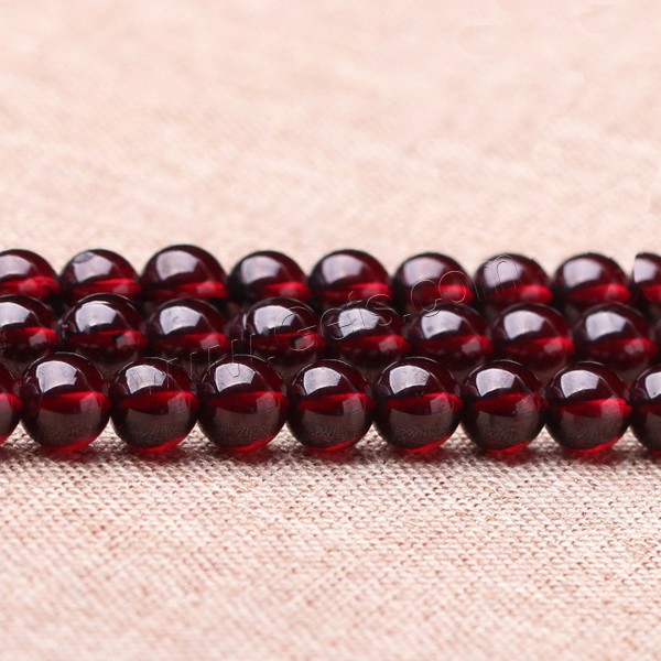 Natural Garnet Beads, Round, January Birthstone & different size for choice, Grade AAAA, Length:Approx 15 Inch, Sold By Strand