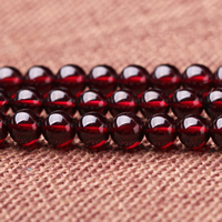 Natural Garnet Beads, Round, January Birthstone Grade AAAAA Approx 15 Inch 