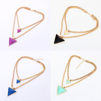 Resin Zinc Alloy Necklace, with Resin, with 1.5Inch extender chain, gold color plated, box chain & faceted 20mm,35mm Approx 19.6 Inch 