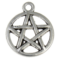 Zinc Alloy Jewelry Pendants, pentagram, plated nickel, lead & cadmium free Approx 1mm 