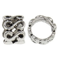 Zinc Alloy Large Hole Beads, Drum, plated, hollow nickel, lead & cadmium free Approx 7mm 