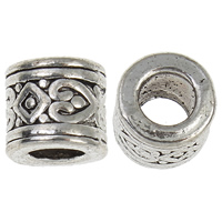 Zinc Alloy European Beads, Column, plated, without troll nickel, lead & cadmium free Approx 4mm 