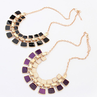 Fashion Statement Necklace, Zinc Alloy, with 1.5Inch extender chain, gold color plated, enamel 30mm Approx 21.6 Inch 