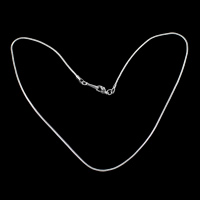 Cadena de collar de cable enlazado de latón, metal, chapado, cadena de la serpiente, más colores para la opción, 1.2mm, longitud:aproximado 16 Inch, Vendido por Sarta