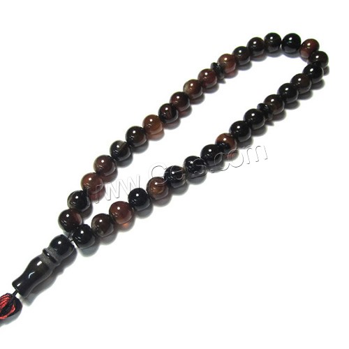 Muslim Tasbih, Miracle Agate, with Nylon Cord, natural & Islamic jewelry & different size for choice, 33PCs/Strand, Sold By Strand