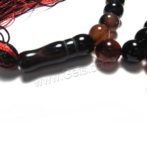 Tasbih, Ágata milagro, con cordón de nylon, natural & Islam joyas & diverso tamaño para la opción, 33PCs/Sarta, Vendido por Sarta