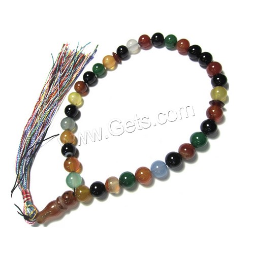 Muslim Tasbih, Rainbow Agate, with Nylon Cord, natural & Islamic jewelry & different size for choice, 33PCs/Strand, Sold By Strand