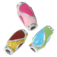 Émail acrylique perles, ovale, Placage de couleur platine, émail, plus de couleurs à choisir Environ 3mm, Vendu par PC