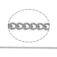 Stainless Steel Oval Chain, with plastic spool & twist oval chain, original color 