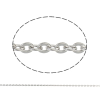 Stainless Steel Oval Chain, with plastic spool original color 