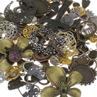 Zinc Alloy Jewelry Pendants, plated, mixed, nickel, lead & cadmium free, 8.5-120mm Approx 1.5-4mm 