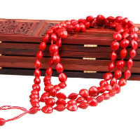 108 Perlen Mala, Blut Bodhi, mit Nylonschnur, buddhistischer Schmuck & 4-Strang, 8mm, Länge:ca. 34 ZollInch, 108PCs/Strang, verkauft von Strang