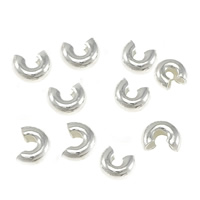 Sterling Silver Crimp Bead Cover, 925 Sterling Silver, plated [