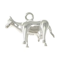 Pendentifs animaux en argent, argent sterling 925, cheval, Placage, plus de couleurs à choisir Environ 2mm, Vendu par PC