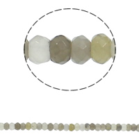 Natürliche graue Achat Perlen, Grauer Achat, Rondell, facettierte, 8x5mm, Bohrung:ca. 1.5mm, Länge:ca. 15.7 ZollInch, ca. 75PCs/Strang, verkauft von Strang
