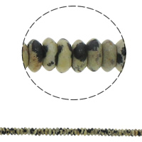 Dalmatinische Perlen, Dalmatiner, flache Runde, natürlich, 6.5x3mm, Bohrung:ca. 1.5mm, Länge:ca. 15.7 ZollInch, ca. 134PCs/Strang, verkauft von Strang