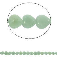 Green Aventurine Bead, Heart, natural Approx 1.5mm Approx 15.7 Inch, Approx 