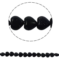 Blue Goldstone Beads, Heart, natural Approx 1.5mm Approx 15.7 Inch, Approx 