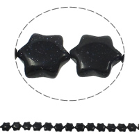Blue Goldstone Beads, Flower, natural Approx 1.5mm Approx 15.7 Inch, Approx 