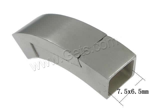 Stainless Steel Magnetic Clasp, Rectangle, Customized, original color, 36x9x8mm, Hole:Approx 7.5x6.5mm, Sold By PC