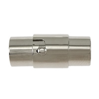 Round Stainless Steel Magnetic Clasp, 316 Stainless Steel, Tube, original color Approx 6mm 