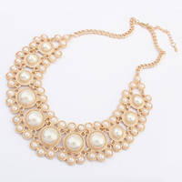 Collar de perlas de plástico, aleación de zinc, con Perlas plásticas, con 1.5Inch extender cadena, chapado en color rosa dorada, giro oval, 36mm, longitud:aproximado 19.6 Inch, Vendido por Sarta