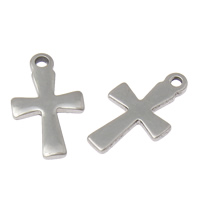 Stainless Steel Cross Pendants, original color Approx 1mm 