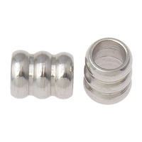 Stainless Steel Tube Beads, original color, 6x5 Approx 3mm 