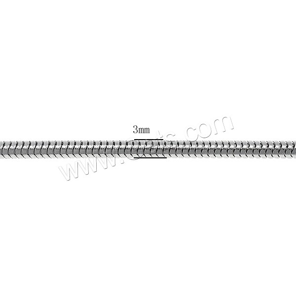 Europeo Pulsera cadena del acero inoxidable, longitud diferente para la opción & cadena de la serpiente, color original, 10x10mm, 3mm, Vendido por Sarta