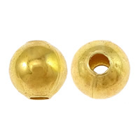 Brass Smooth Beads, Round, plated, seam 4mm Approx 1.2mm 