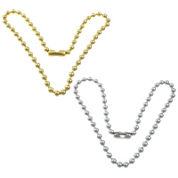 Halskette, Edelstahl, plattiert, Kugelkette, keine, 8mm, Länge:ca. 22 ZollInch, verkauft von Strang