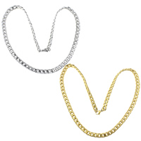 Stainless Steel Chain Necklace, plated, curb chain Approx 22 Inch 